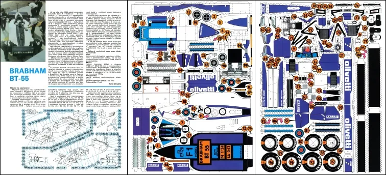 Papierový model Formula F1 Brabham BT 55
